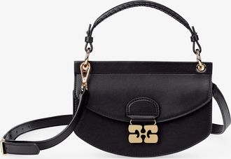Ganni Black Mini Top Handle Apo-G Bag
