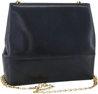 Ferragamo Pre-owned Cross Body Bags, female, Blue, Size: ONE SIZE Pre-owned Leather Shoulder Bag