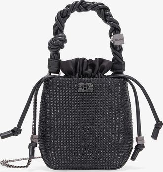 Ganni Black Mini Bou Bucket Bag