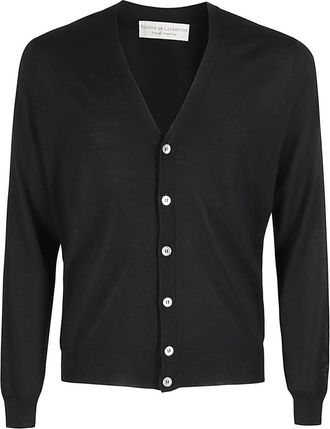 FILIPPO DE LAURENTIIS Merino Wol Vest - Heren - Vesten - Zwart - XL - Wol - Truien & Vesten