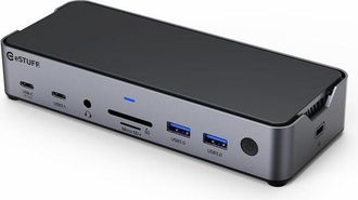OEM Estaci&oacute;n De Acoplamiento Estuff Glb232006 Usb-c 3.2 Gen 1 De Aluminio Negro