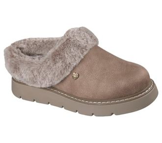 Skechers Womens Keepsakes Lite Cozy Blend Slippers, Taupe Textile, 4.5 UK