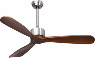 Costway 52 Inch Modern Brushed Nickel Finish Ceiling Fan with Remote Control
