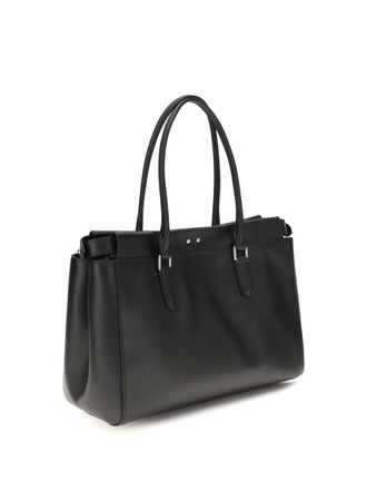 Fendi Peekaboo Calfskin Leather Shoulder Bag - Black