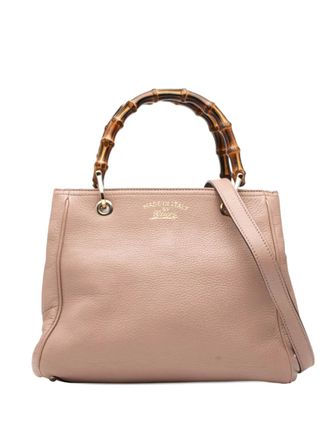Gucci 2000-2015 Small Calfskin Bamboo Shopper satchel - Pink