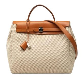 Herm&egrave;s Pre-owned Herbag - Dames - Pre-owned - Beige - Maat: ONE Size Leer