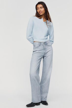 Rag & Bone Logan Featherweight High Rise Wide Leg Jeans
