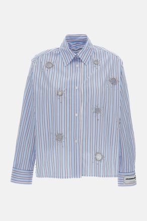 Des_Phemmes Camicia A Righe Con Applicazioni