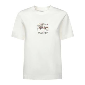 Burberry T-Shirts, female, White, Size: S T-Shirts