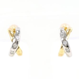 C&A Unbranded Platinum yellow gold yellow gold (18K) Platinum 900 Half Hoop Earrings (Pre-Owned)