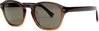 Brunello Cucinelli Round-frame Acetate Sunglasses - Black - One Size