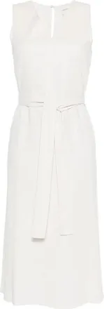 Calvin Klein V-neck Belted Midi Dress