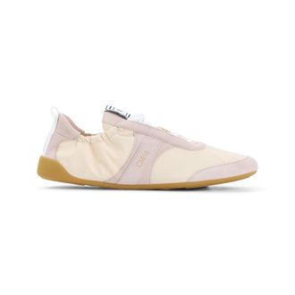 Chloé Beige Kick Nylon Sneakers-Donna