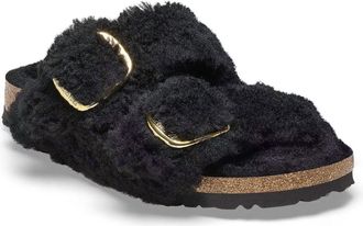 Birkenstock Womens Arizona Big Buckle Sandal In Black Gold