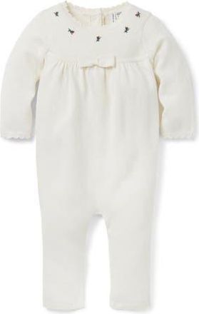 Janie and Jack Baby Embroidered Floral One-Piece in Ivory at Nordstrom, Size 12-18M