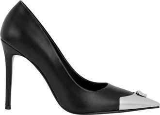 Philipp Plein Nappa Decollete Hi-Heels Pump H105 Skull Toe - Dames - Pumps - Zwart - 40 EU - Leer - Schoenen