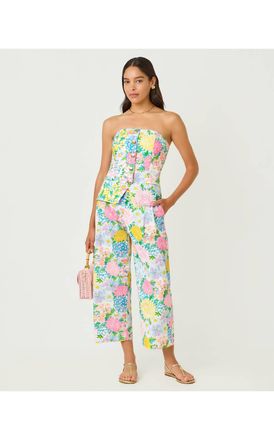 Lilly Pulitzer Mandalay Crop Pant In Multi Lilly Garden