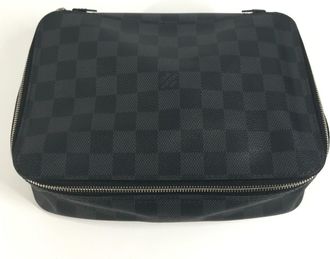 Louis Vuitton Black Damier Graphite Canvas Pouch (Pre-Owned)