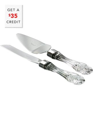 Waterford Wedding 2Pc Cake Knife & Server Set