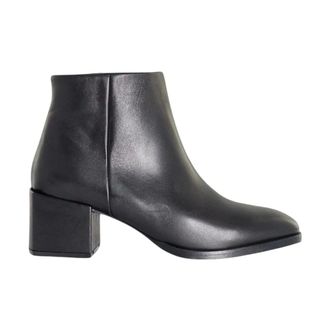Albano Schoenen, Dames, Zwart, 40 EU, Leer, Zwarte Leren Laarzen