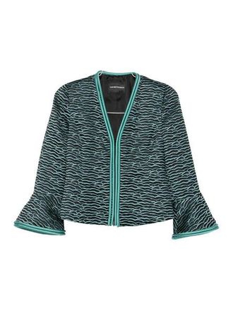 Emporio Armani Textured Ruffled-Sleeve Jacket