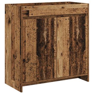 vidaXL Gabinete De Ba&ntilde;o Debajo Del Lavabo Madera Envejecida Vidaxl