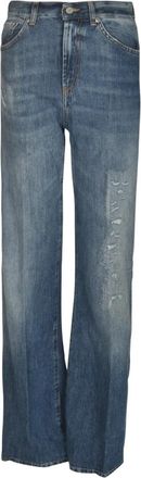 Dondup Stijlvolle Wijde Jeans - Dames - Loose Fit Jeans - Blauw - W29 - Katoen - Jeans