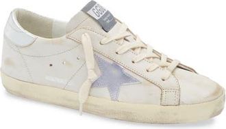 Golden Goose Super-Star Low Top Sneaker in White/Silver/Pink at Nordstrom, Size 12Us