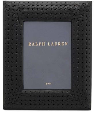 Ralph Lauren Home interwoven leather photo frame (9cm x 11 cm) - Black