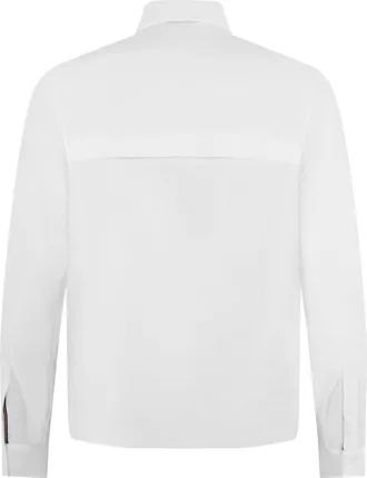 K-Way Mens Long-Sleeve Cotton Shirt White