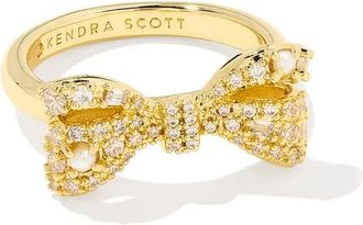 Kendra Scott Womens Krista Bow Cocktail Ring In Gold