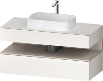 Duravit Duravit - Qatego Consola Mueble Bajo Lavabo, 1 Extra&iacute;ble, 1 Caj&oacute;n