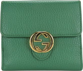Gucci Green Leather Wallet (Bi-Fold) (Pre-Owned)