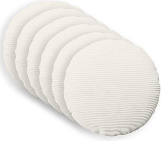 vidaXL Funda De Almohada 6 Pcs Heerlen Crema &Oslash; 60 Cm Pana Vidaxl