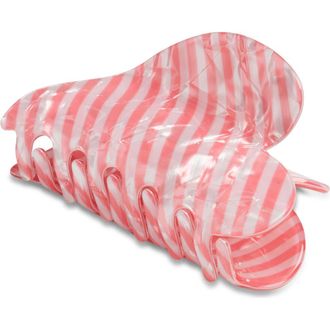 Chelsea28 Heart Stripe Claw Clip in Pink Multi at Nordstrom