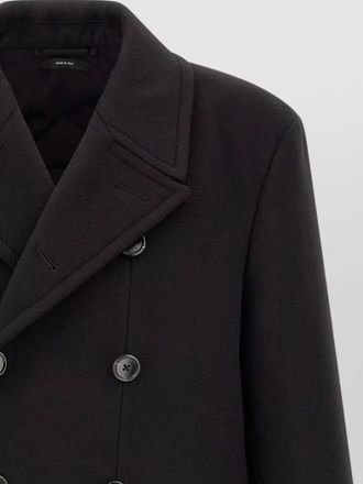 Tom Ford cashmere virgin wool double-breasted officer coat