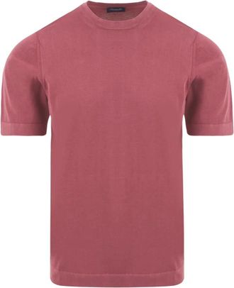 Drumohr Roze T-shirt en Polo Collectie - Heren - T-shirts - Roze - L - Tops
