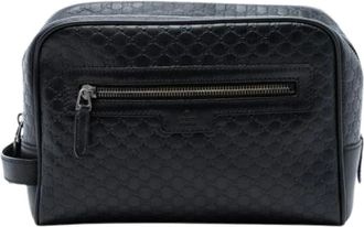 Gucci Pre-owned Clutches, female, Black, Size: ONE SIZE Pre-owned Embossed Leather Clutch