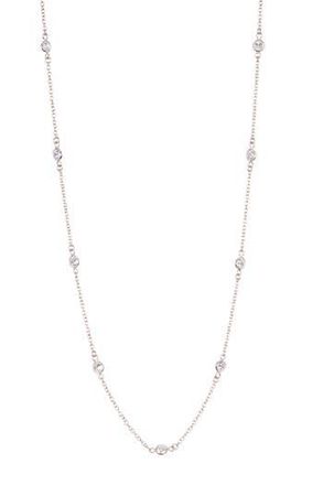 Nordstrom Rack Endless CZ Station Necklace in Clear/silver at Nordstrom Rack