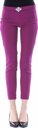 Byblos Skinny Pants with Lateral Zip Closure and Frontal Application