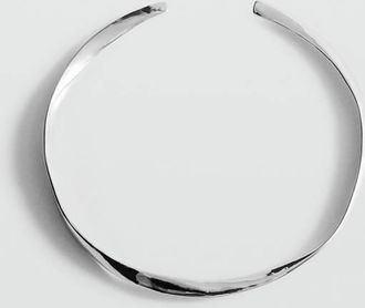 Mango Collana choker rigida argento - Donna - Taglia unica - MANGO