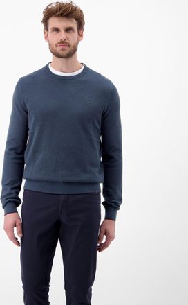 Lerros Strickpullover LERROS, Herren, Gr. 3XL, schwarz (classic navy), Strick, Obermaterial: 100% Baumwolle, unifarben, regular fit taillenbedeckt, Rundhals,