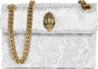 Kurt Geiger Mini Fabric Kensington Crystal Crossbody Bag in Natural at Nordstrom Rack