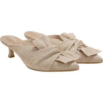 Vivaia Pointed-Toe Bow Sandals in Golden Almond at Nordstrom, Size 10