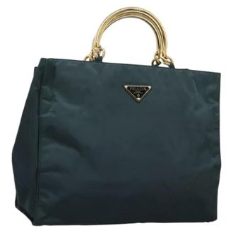 Prada Pre-owned Handbags, female, Green, Size: ONE SIZE Pre-owned Vintage Handbag