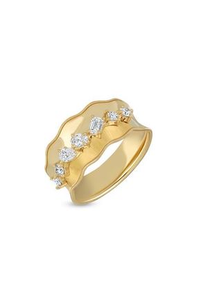 Bony Levy Kiera 18K Gold Diamond Wide Ring in 18K Yellow Gold at Nordstrom, Size 6.5