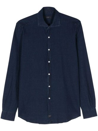 Fay long-sleeves chambray shirt - Blue