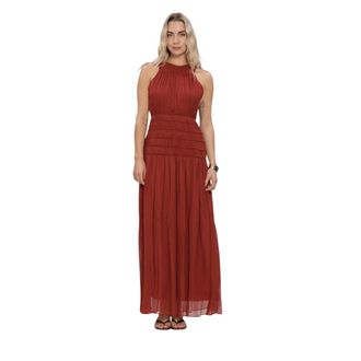 Twinset Maxi Dress 261Tt 2041 - Dames - Maxi kleedjes - Rood - 2XS - Kleedjes