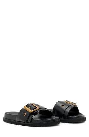 AllSaints Ellie Western Slide Sandal in Black at Nordstrom, Size 10.5Us