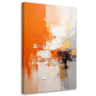 Feeby Impresi&oacute;n De Imagen Abstracci&oacute;n Naranja Con Ligeros Roces Y Textura 70x100